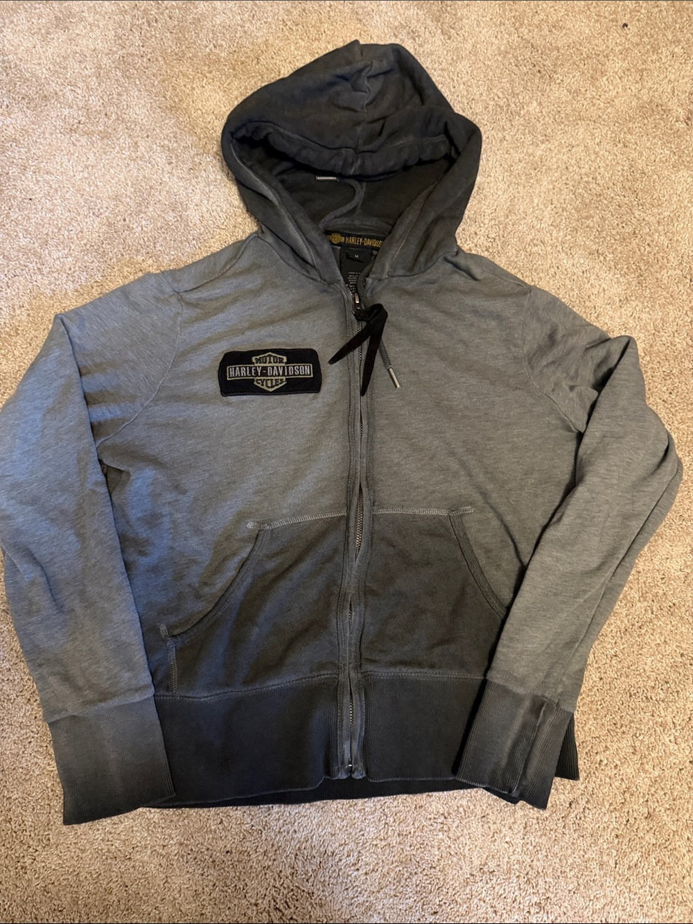 Harley-Davidson Two-Tone Gray Full-Zip Hooded Jacket